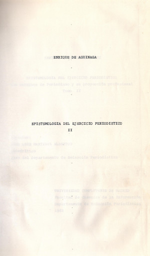 Epistemología del ejercicio periodístico - Enrique de Aguinaga - Tomo II.jpg