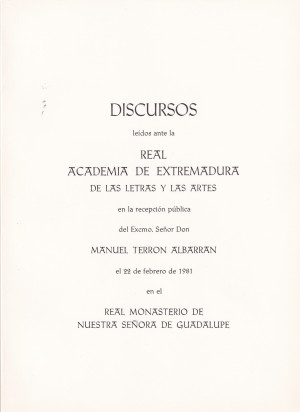 Discursos leídos ante la Real Academia de Extremadura de las Letras y las Artes.jpg