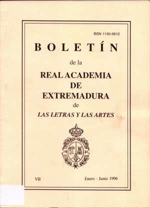 Boletín de la Real Academia de Extremadura de las Letras y las Artes. Tomo VII Enero-Julio 1996.jpg