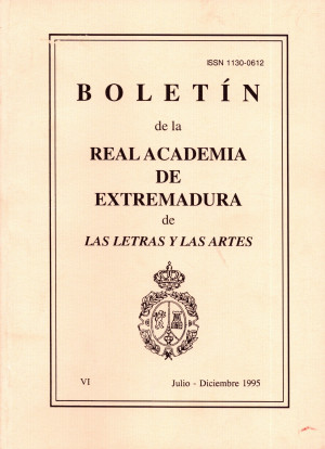 Boletín de la Real Academia de Extremadura de las Letras y las Artes. Tomo VI Julio-Diciembre 1995.jpg