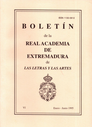 Boletín de la Real Academia de Extremadura de las Letras y las Artes. Tomo VI Enero-Junio 1995.jpg