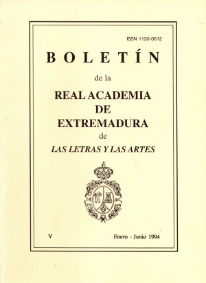 Boletín de la Real Academia de Extremadura de las Letras y las Artes. Tomo V Enero-Junio 1994.jpg